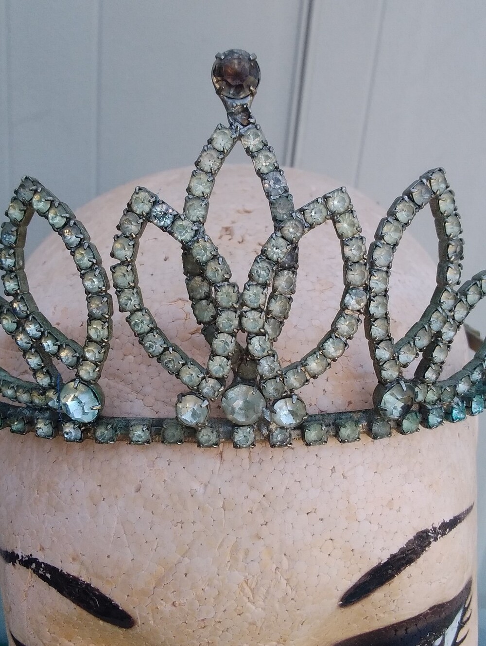 Vintage Rhinestone Tiara Crown 50s 60s - Picture 10 of 10